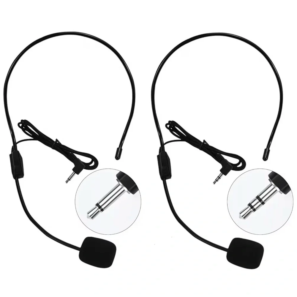 Black Wired Headset Microphone